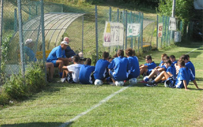 Un esempio di riscaldamento tecnico-preventivo degli allievi nazionali dell'A.C. Mezzocorona